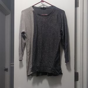 Half and half mid sleeve top